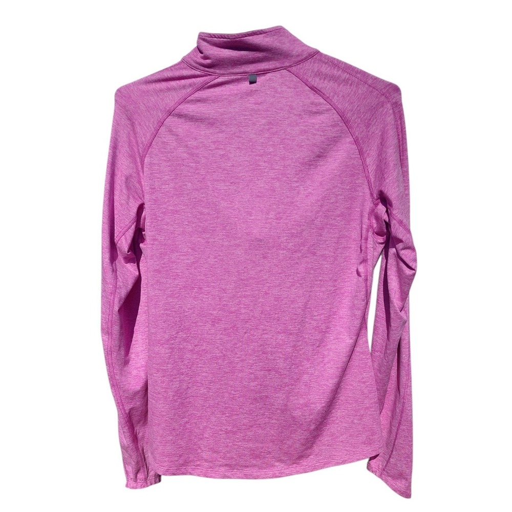 Nike Dri-FIT Womens Pink Heathered Quarter Zip Running Pullover Top Size M - Picture 2 of 5